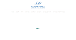 Desktop Screenshot of meadowparkrehab.com